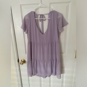 Lavender Show me your Mumu Tiered mini dress